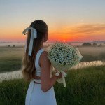 Букет 15 веток ромашки с оформлением